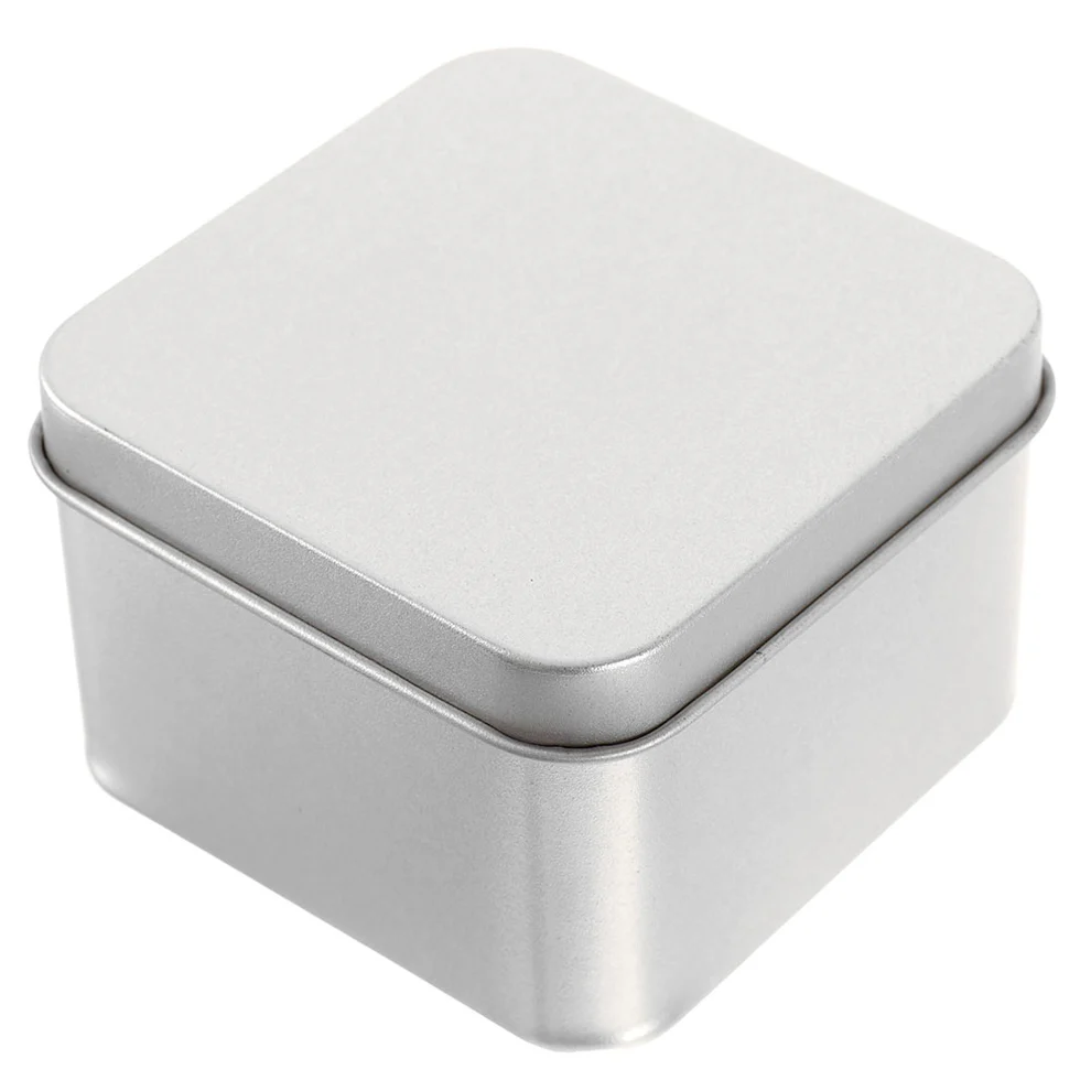 Cutie metalică pătrată – 7×7×4 cm, ideală pentru cadouri